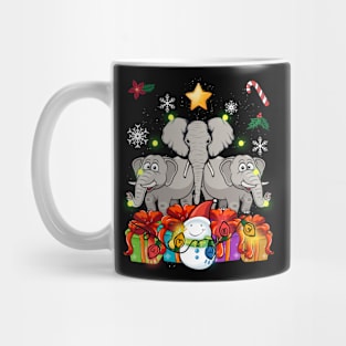 Funny Elephant Christmas Tree Cute Decor Gift Xmas Presents Mug